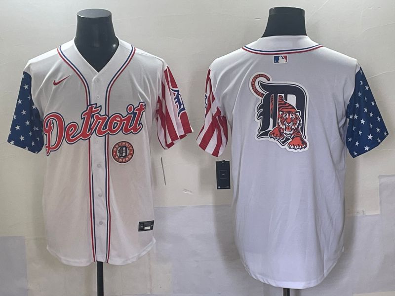 Men 2025 Detroit Tigers Blank White a generation of national flags Joint Name Nike MLB Jersey style 6